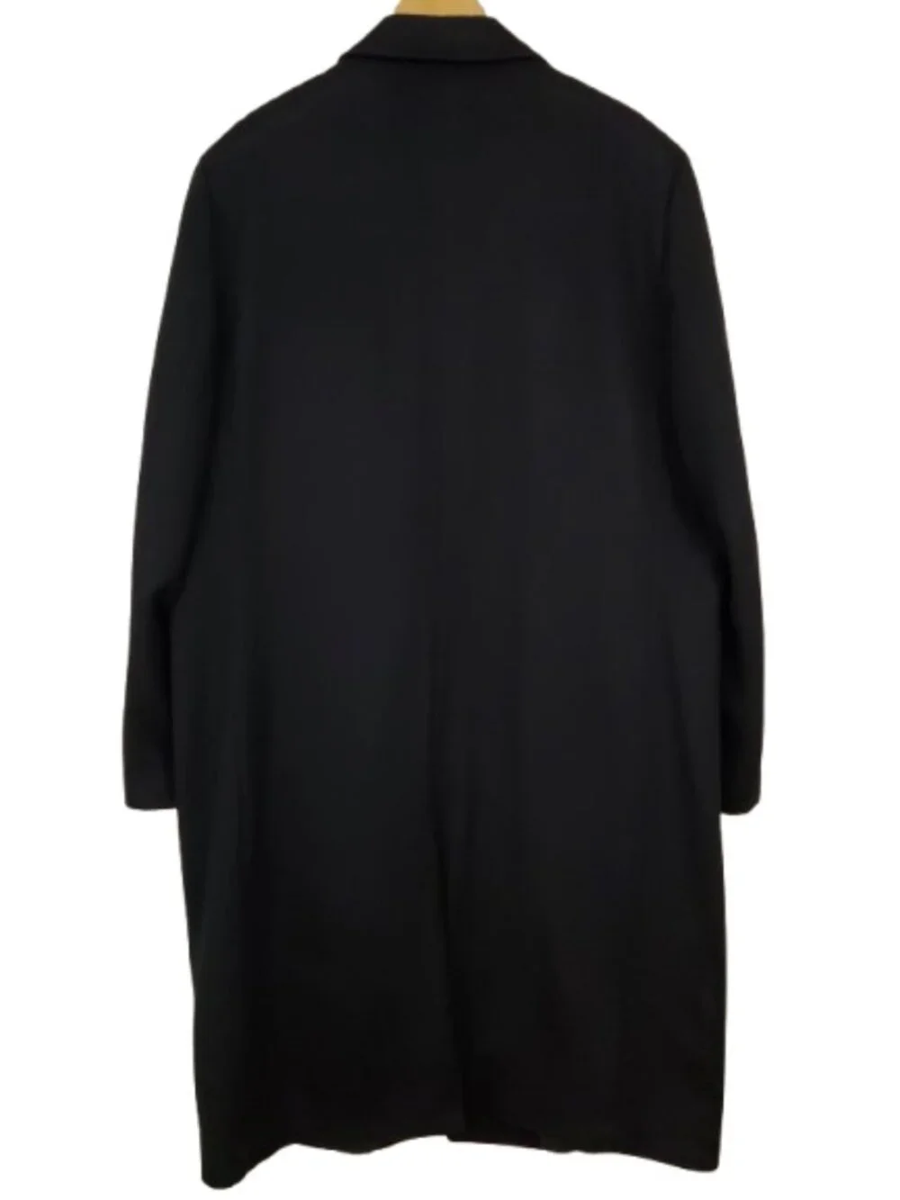 HART SCHAFFNER MARX Mens Size 46L Sheffield Cashmere Wool Black Classic Overcoat